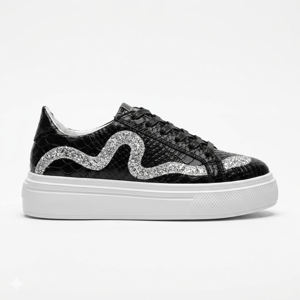 NEW Collection Snake Low Sneakers - "Stardust Cobra"