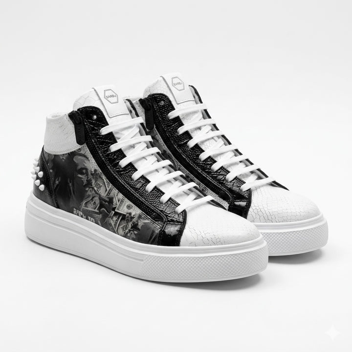 Sneakers Hi-Top, Piele, Cartel Python