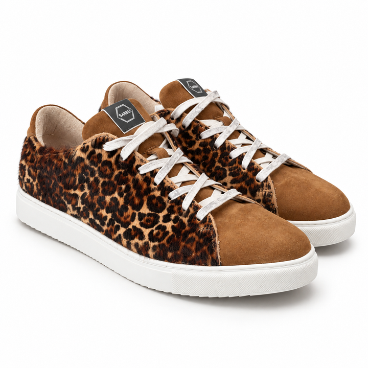 Sneakers Low-Top, Piele, Pony Caramel