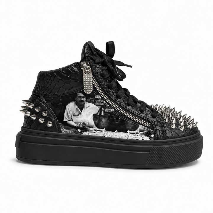 Sneakers Hi-Top, Piele, Narcos Black