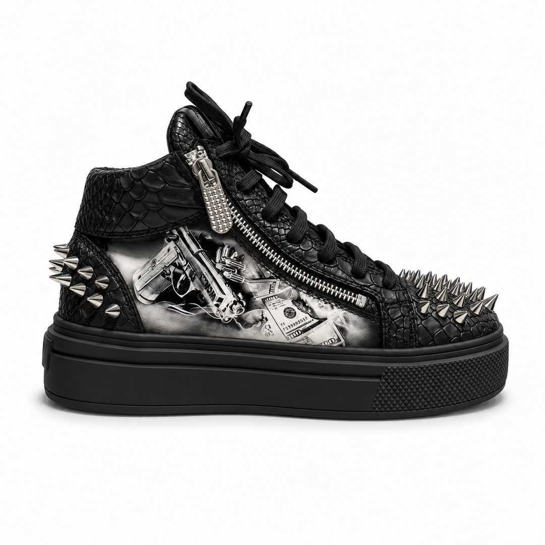 Sneakers Hi-Top, Piele, Narcos Black