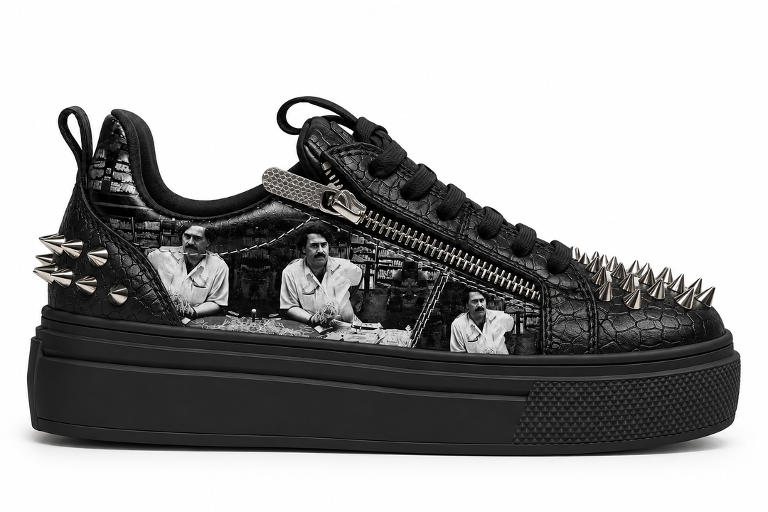 Sneakers Low-Top, Piele, Cartel Noir