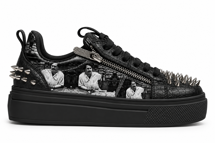 Sneakers Low-Top, Piele, Cartel Noir