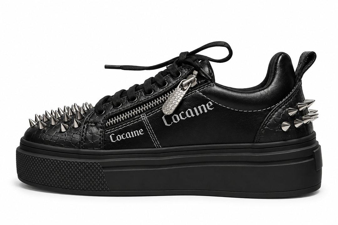 Sneakers Low-Top, Piele, Cartel Noir