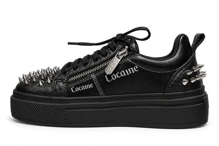Sneakers Low-Top, Piele, Cartel Noir