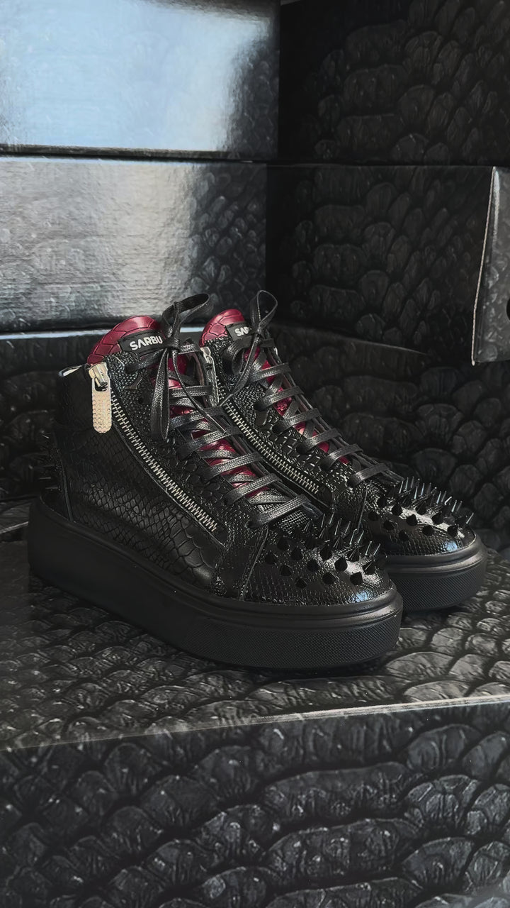 Sneakers Hi-Top, Piele, Obsidian Edge